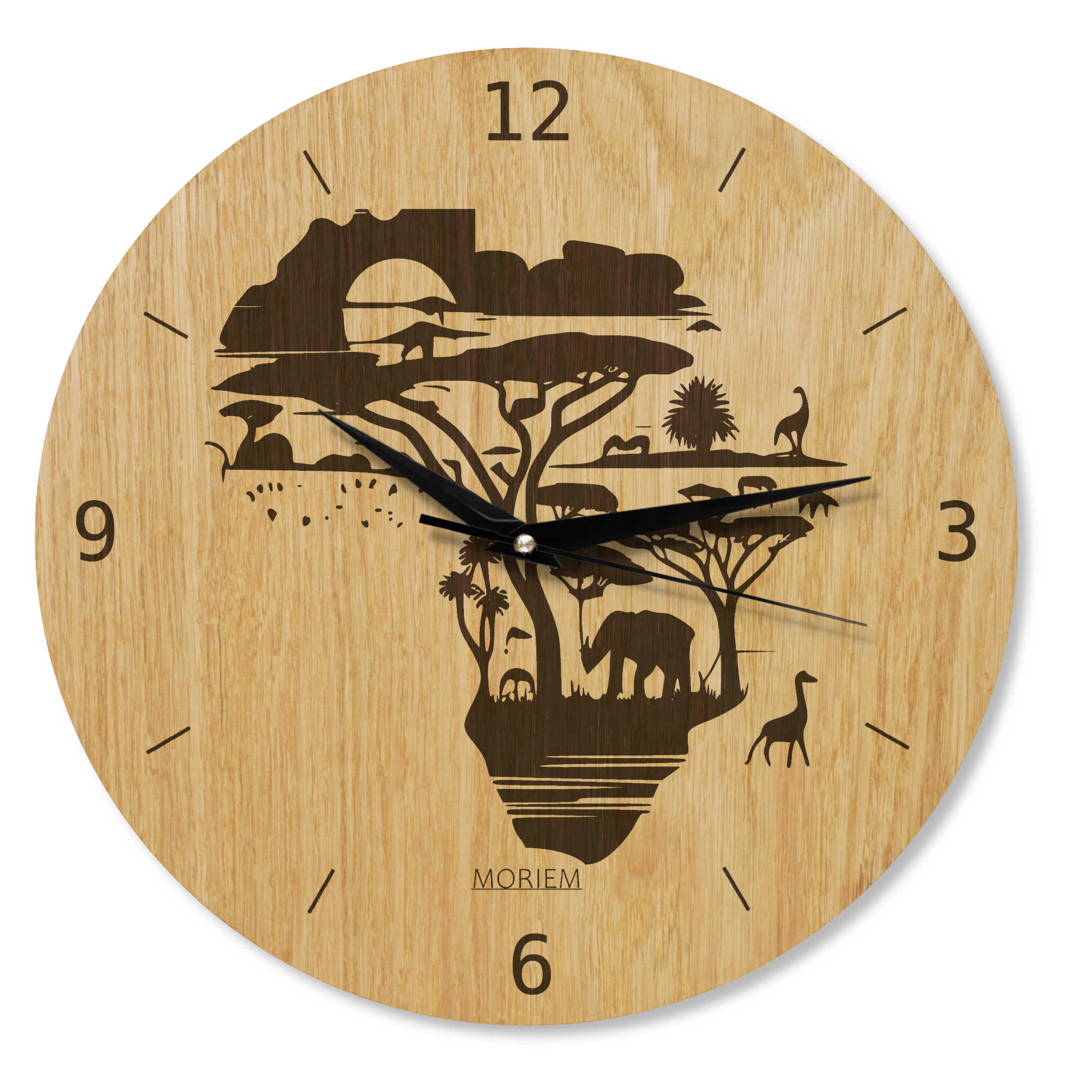 Wanduhren aus Holz mit Landschafts Motiv