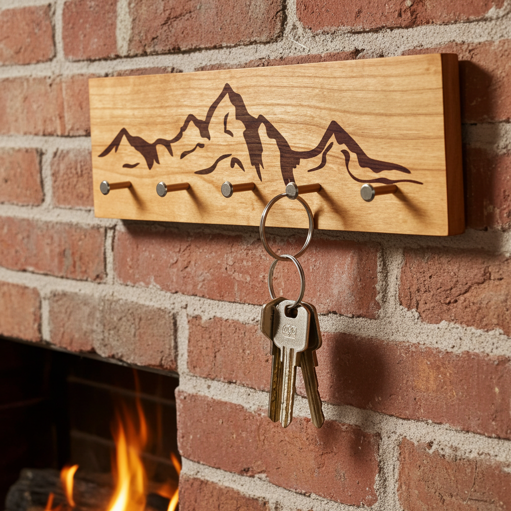 Garderobe Schlüsselbrett mit Berge