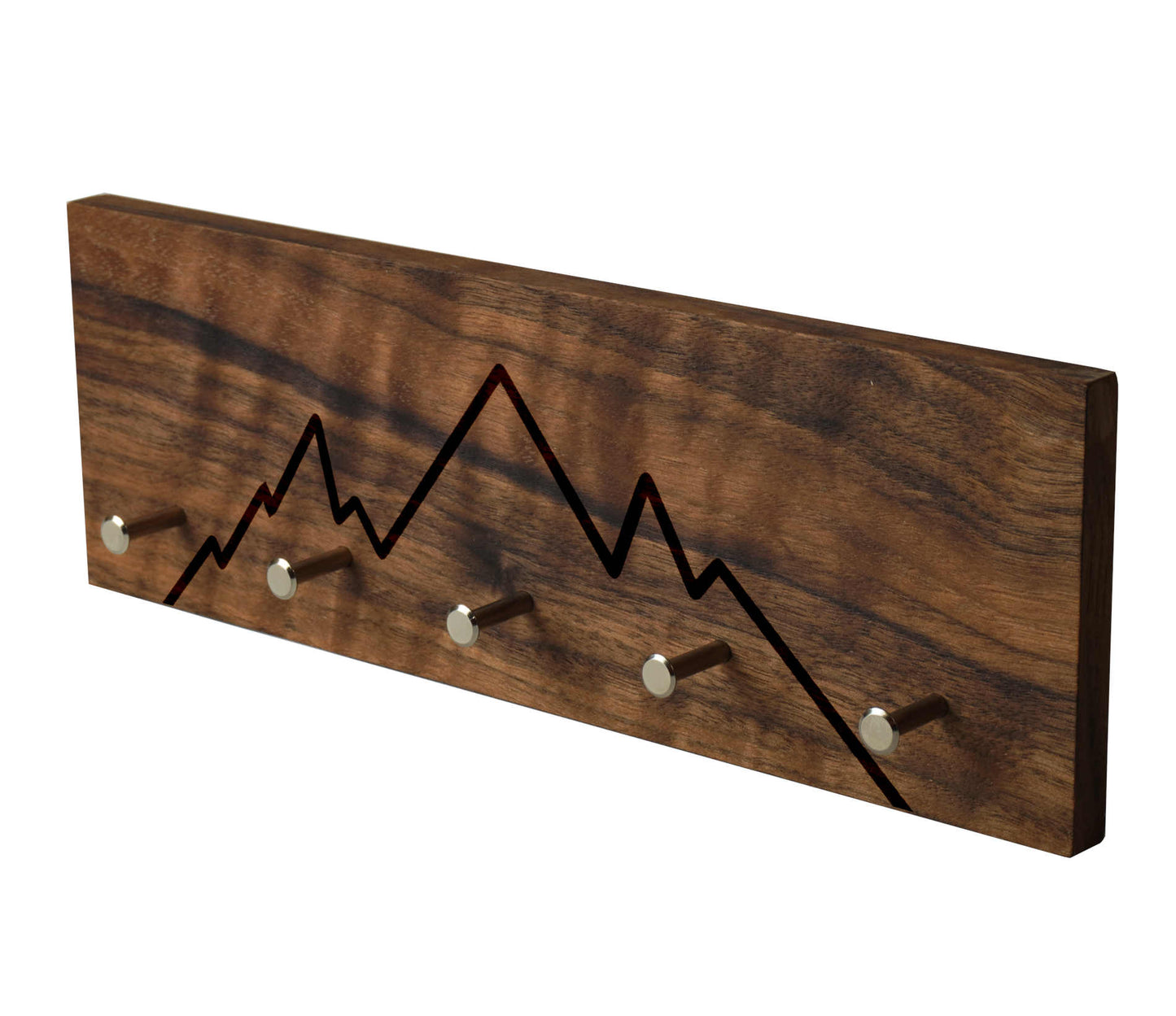 Rustikales Schlüsselbrett aus Nussbaumfurnier