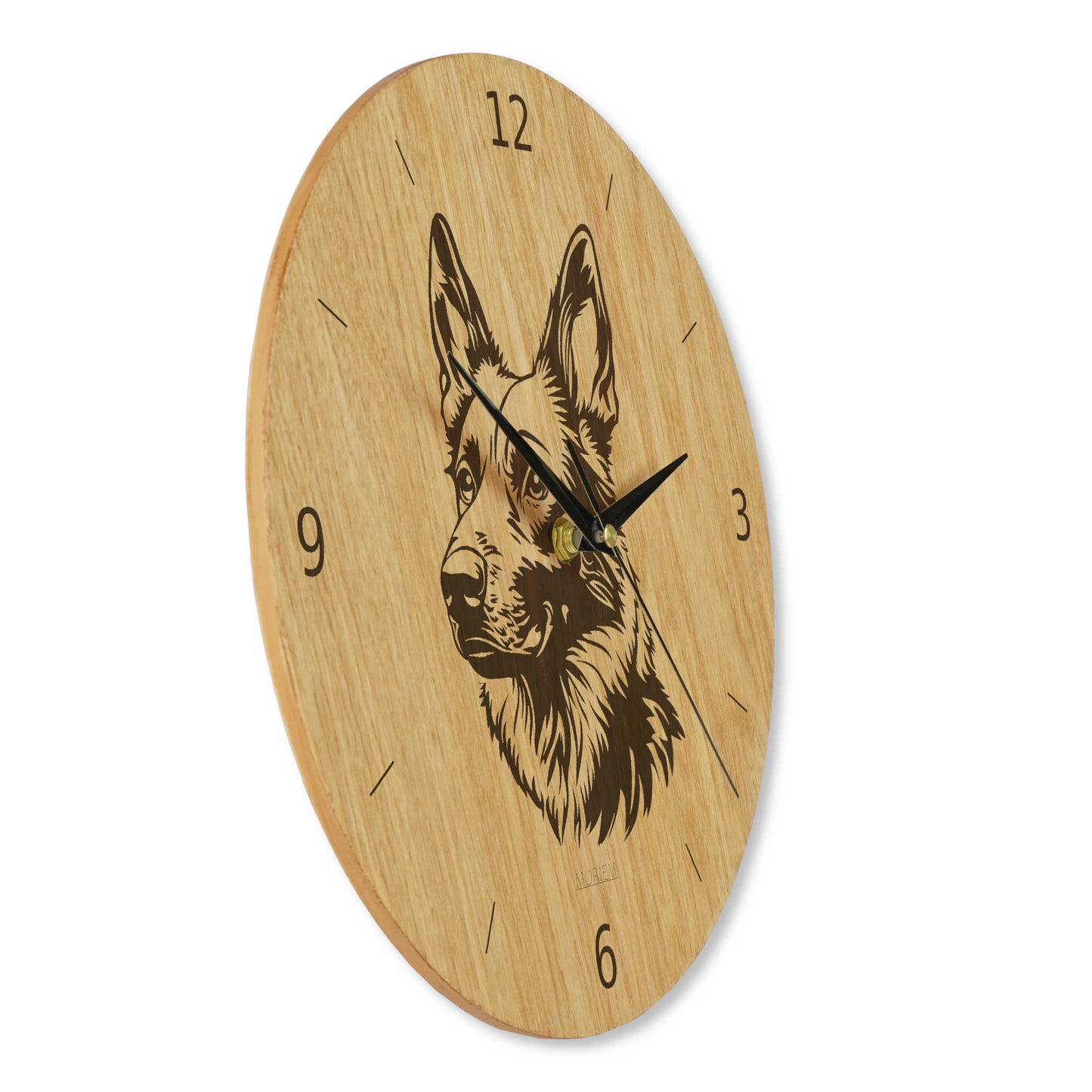 Wanduhr mit Hundemotiv Schäferhund - Wohnzimmeruhr modern - 30 cm/40 cm groß-