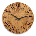 Wohnzimmeruhr Holz  Vintage 30 cm Eiche Maser