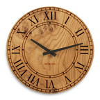 Wohnzimmeruhr Holz  Vintage 30 cm Eiche Maser