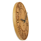 Wohnzimmeruhr Holz  Vintage 30 cm Eiche Maser