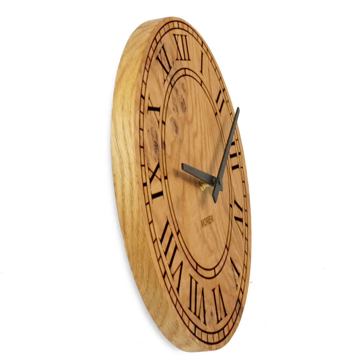 Wohnzimmeruhr Holz  Vintage 30 cm Eiche Maser