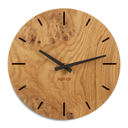 MORIEM - Wohnzimmeruhr Holz rustikal 30 cm Eiche Maser