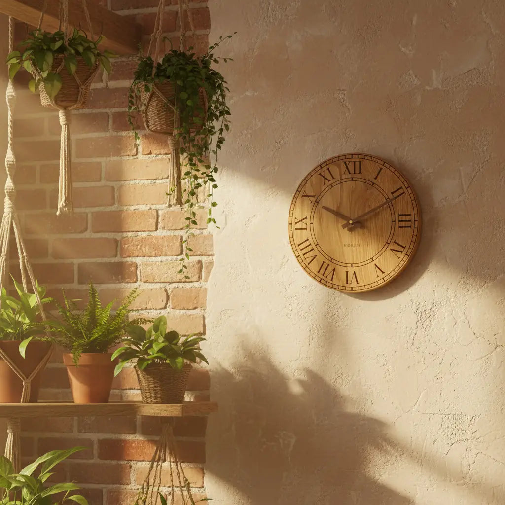 Wanduhr Holz - vintage Design 30 cm