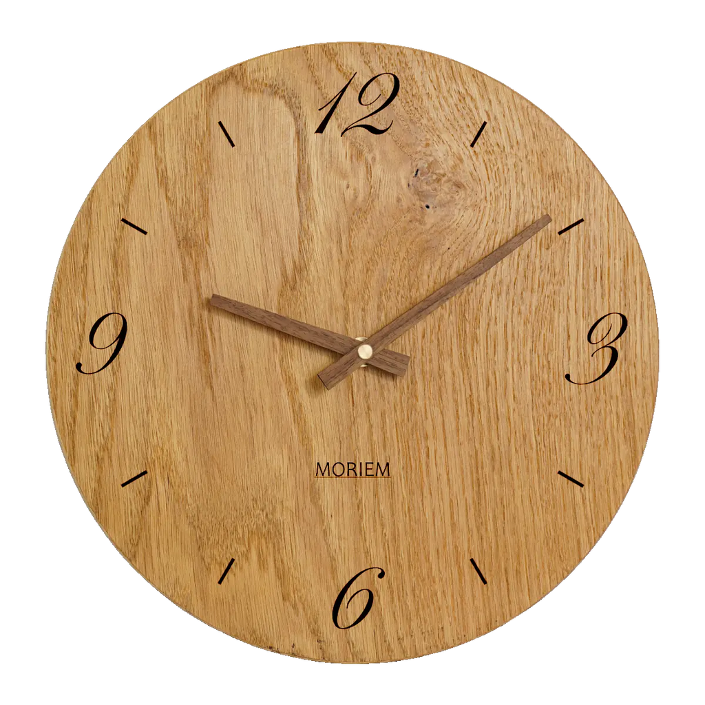 Wanduhr Holz Eiche modern 30 cm