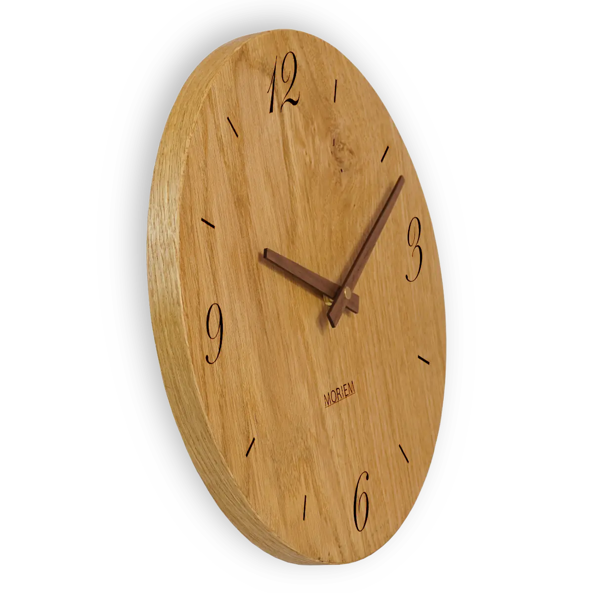 Wanduhr Holz Eiche modern 30 cm