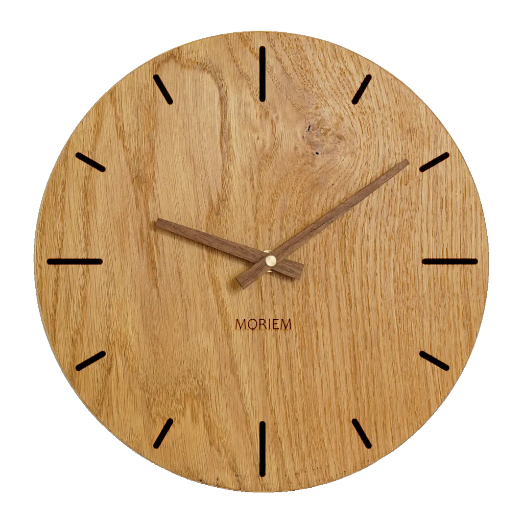 Wanduhr Holz Eiche modern 30 cm