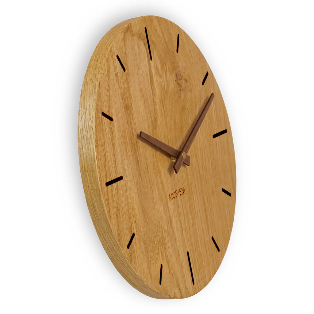 Wanduhr Holz Eiche modern 30 cm