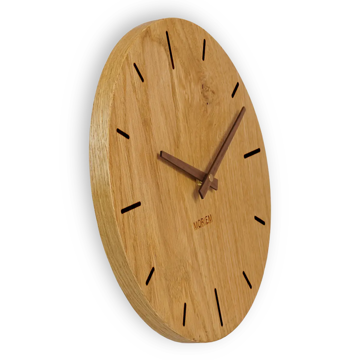 Wanduhr Holz Eiche modern 30 cm
