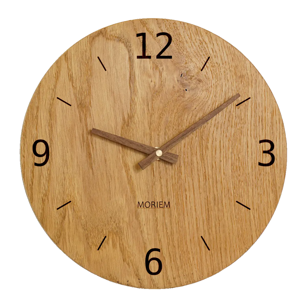 Wanduhr Holz modern Eiche 30 cm