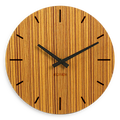Wanduhr außergewöhnlich aus Holz - 30 cm Zebrano
