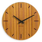 Wanduhr außergewöhnlich aus Holz - 30 cm Zebrano