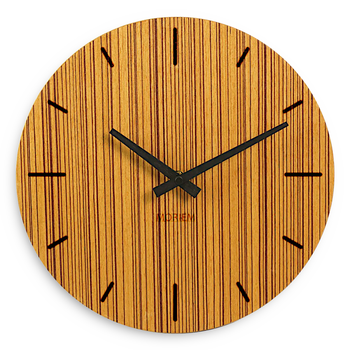 Wanduhr außergewöhnlich aus Holz - 30 cm Zebrano