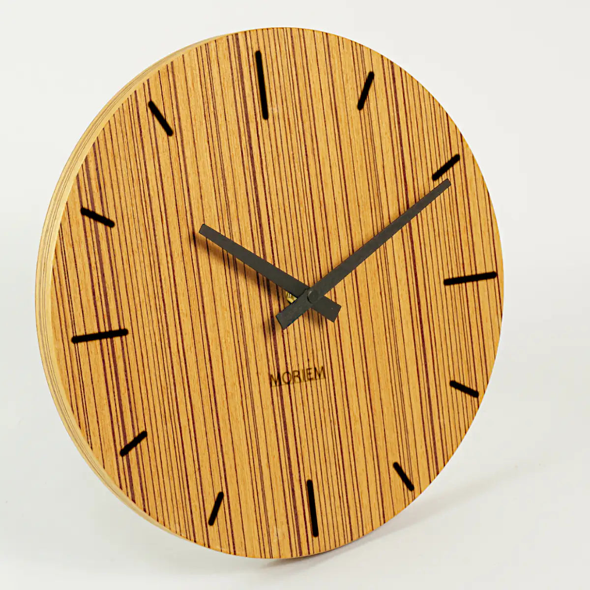 Wanduhr außergewöhnlich aus Holz - 30 cm Zebrano