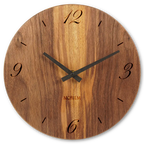 Wanduhr Nussbaum modern 30 cm geschwungene Ziffern