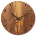 Moderne Wanduhr Nussbaum minimalistisch 30 cm