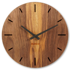 Moderne Wanduhr Nussbaum minimalistisch 30 cm