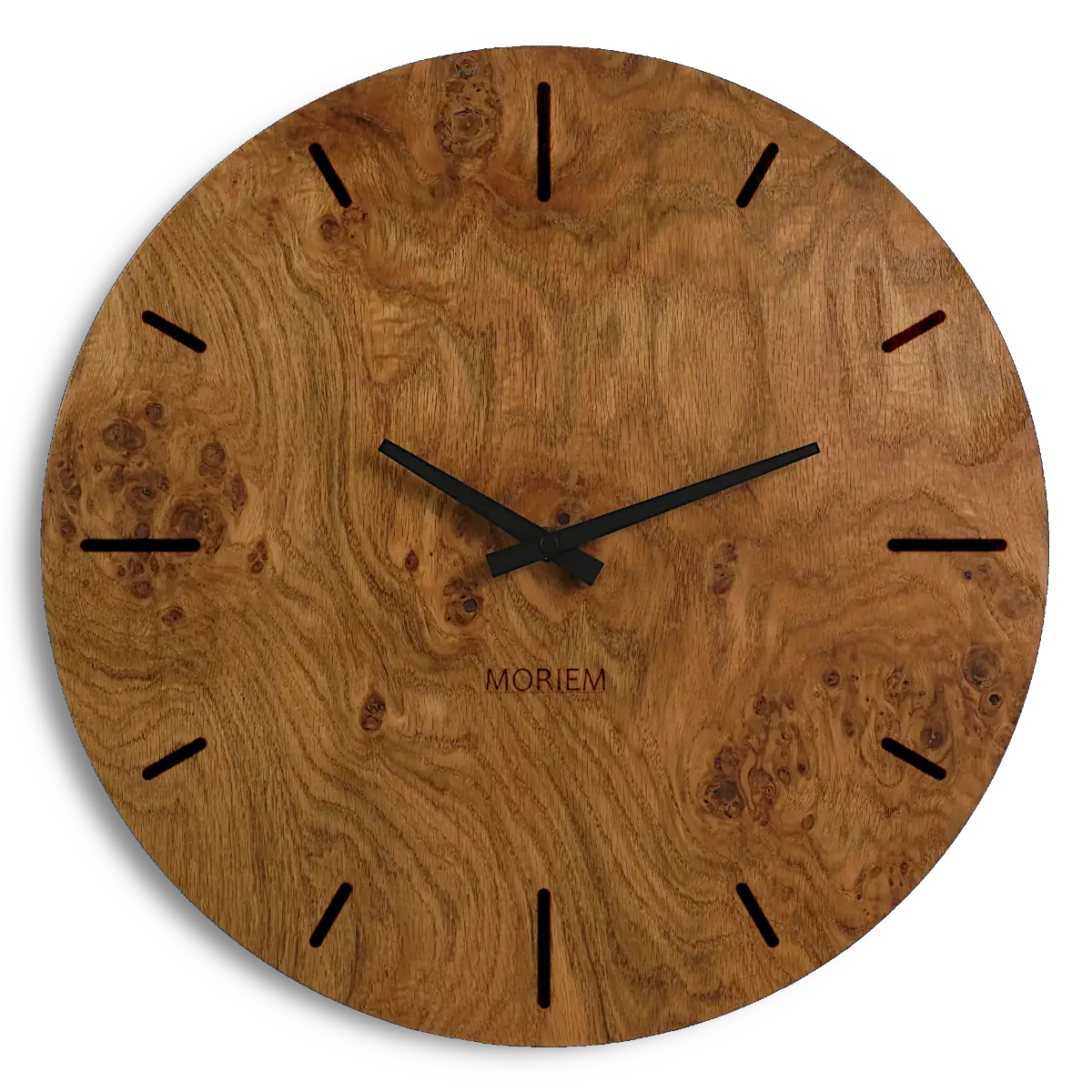 Wanduhr Wohnzimmer groß aus Holz 40 cm