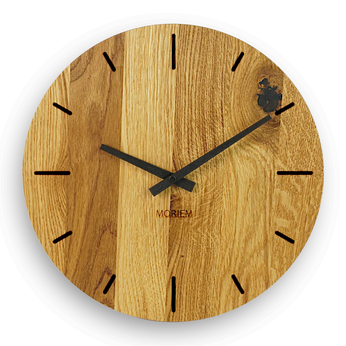 Wanduhr Massivholz rustikale Eiche 30 cm