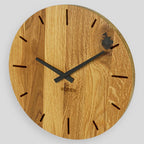 Wanduhr Massivholz rustikale Eiche 30 cm