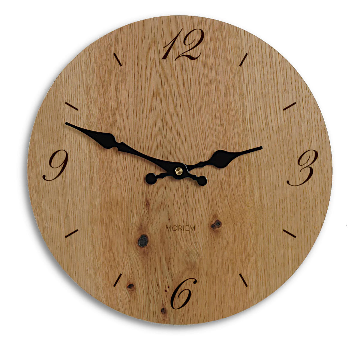 Holzwanduhr - Eiche rustikal 30 cm