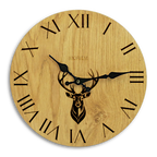Wanduhr Hirsch modern - Wohnzimmeruhr mit Hirschkopf Motiv - 30 cm/40 cm groß