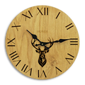 Wanduhr Hirsch modern - Wohnzimmeruhr mit Hirschkopf Motiv - 30 cm/40 cm groß