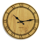 Wanduhr römische Ziffern Vintage Stil Eiche rustikal 30 cm