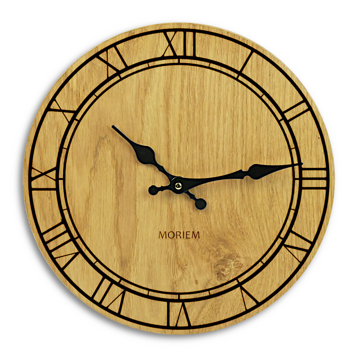 Wanduhr römische Ziffern Vintage Stil Eiche rustikal 30 cm