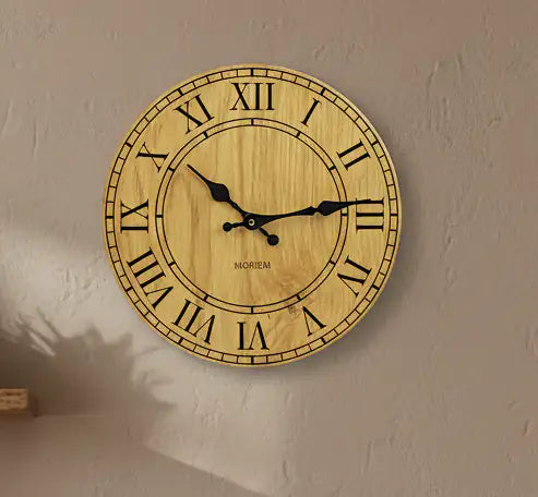 Wanduhr Holz - vintage Design 30 cm