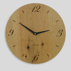 Wohnzimmeruhr modern - Wanduhr aus Holz Eiche rustikal 30 cm