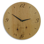 Wohnzimmeruhr modern - Wanduhr aus Holz Eiche rustikal 30 cm