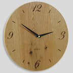 Wohnzimmeruhr modern - Wanduhr aus Holz Eiche rustikal 30 cm