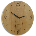 Wohnzimmeruhr modern - Wanduhr aus Holz Eiche rustikal 30 cm