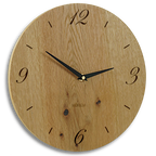 Wohnzimmeruhr modern - Wanduhr aus Holz Eiche rustikal 30 cm