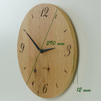 Wohnzimmeruhr modern - Wanduhr aus Holz Eiche rustikal 30 cm