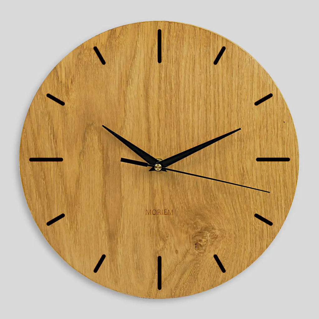 Moderne Uhr Wohnzimmer aus Holz - Eichenfurnier 30 cm
