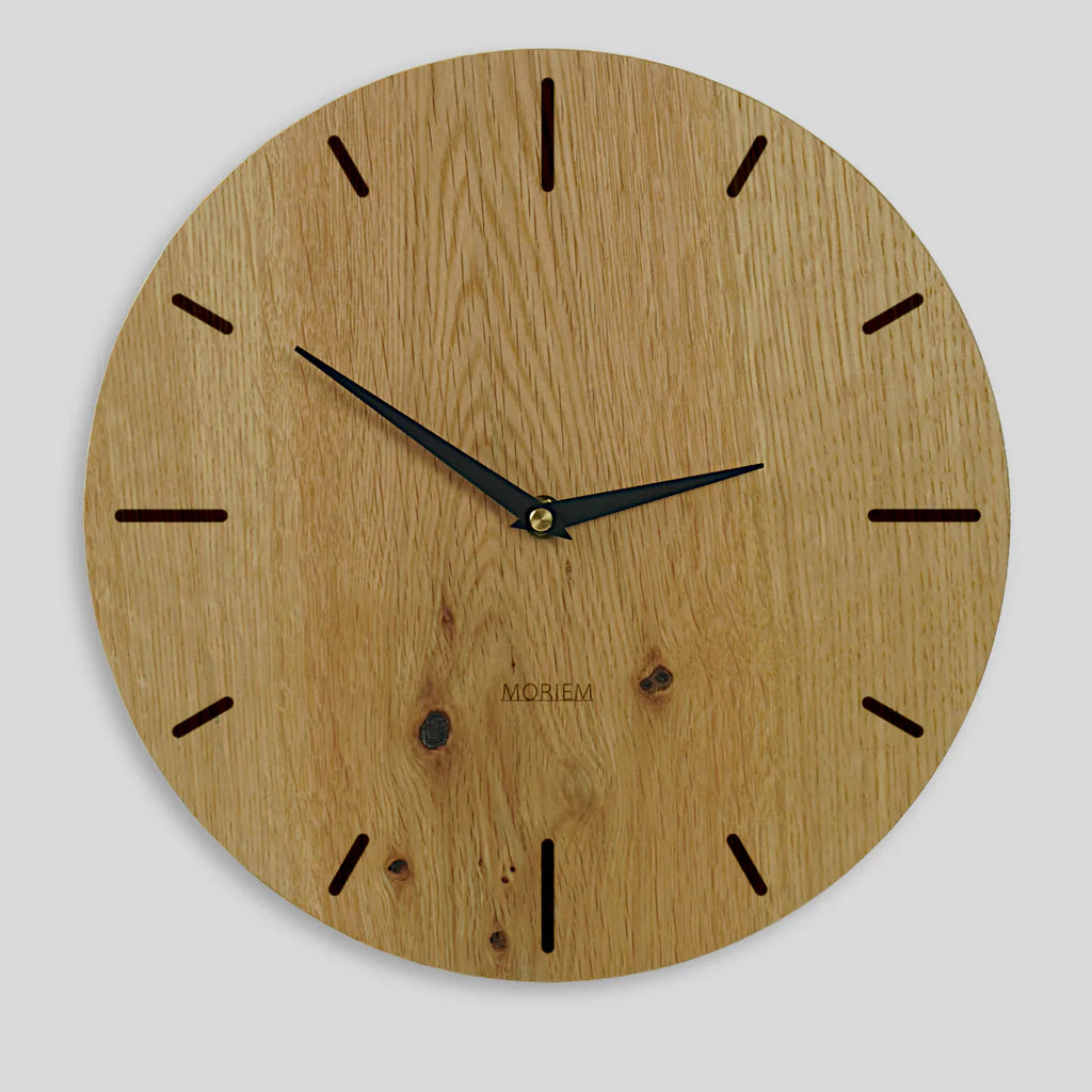 Moderne Uhr Wohnzimmer aus Holz - Eichenfurnier 30 cm