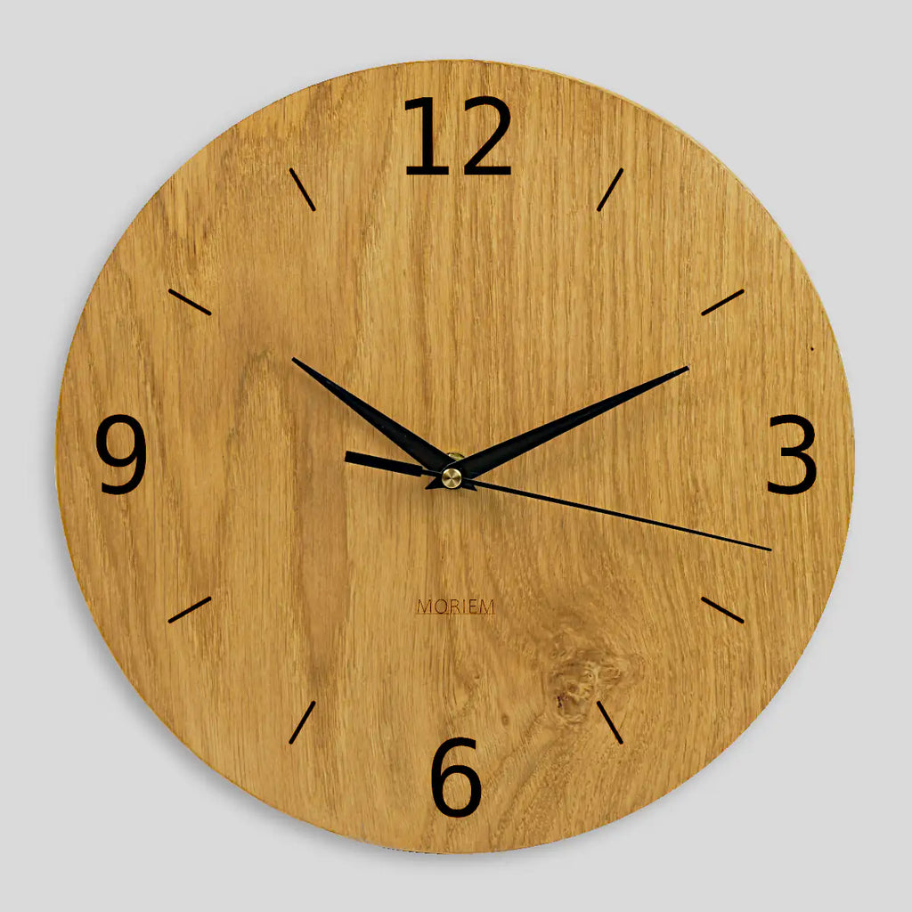 MORIEM - Wohnzimmeruhr Holz Eiche 30 cm