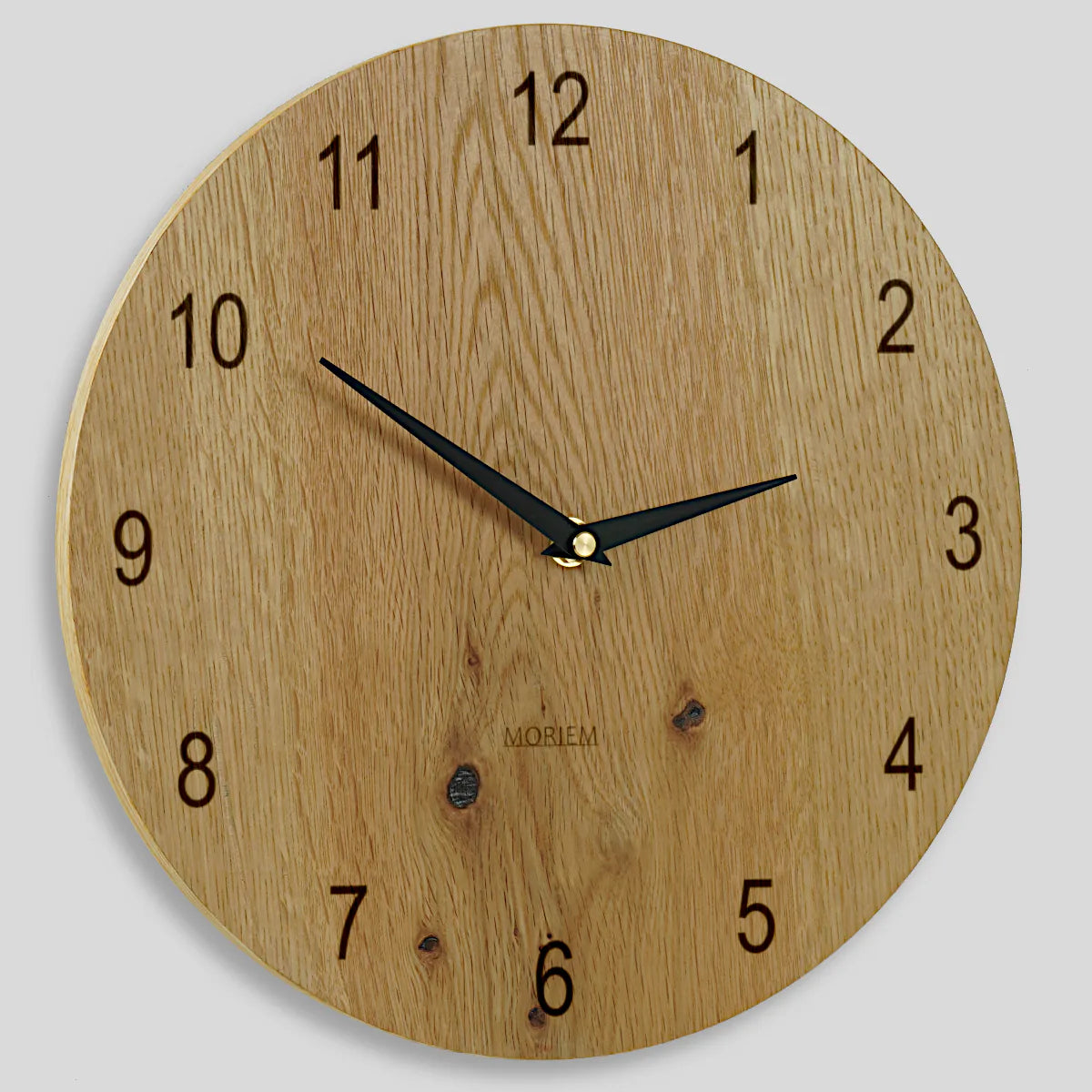 Wohnzimmeruhr  30 cm Eiche klassische Ziffern