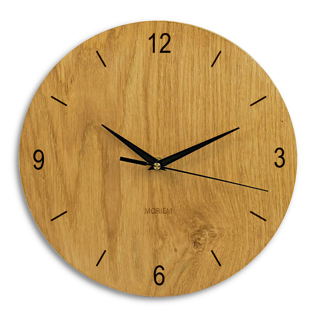Wanduhr ohne ticken modern aus Holz 30 cm Durchmesser