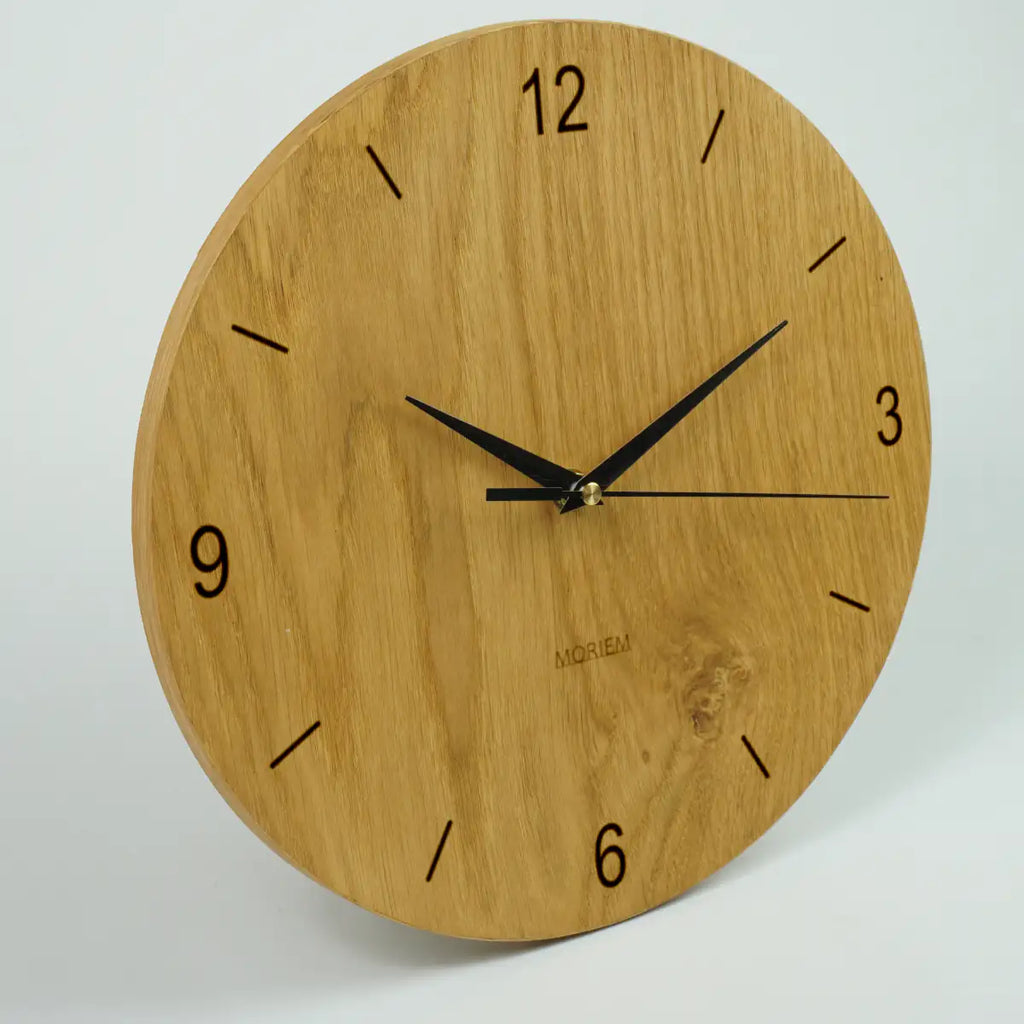 Wanduhr ohne ticken modern aus Holz 30 cm Durchmesser