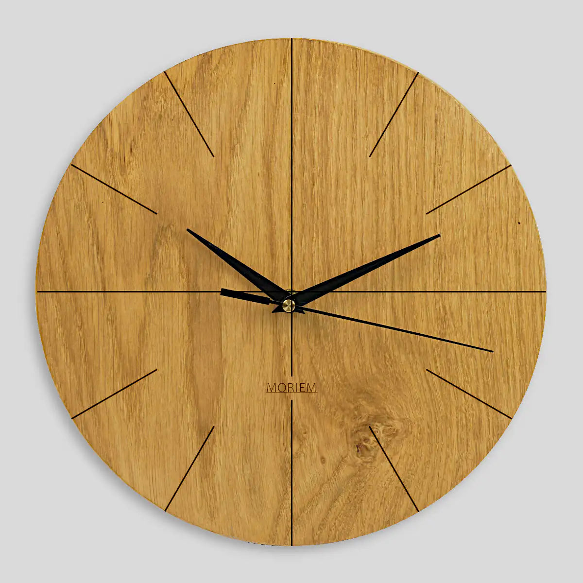 Wanduhr lautlos modern aus Holz 30 cm