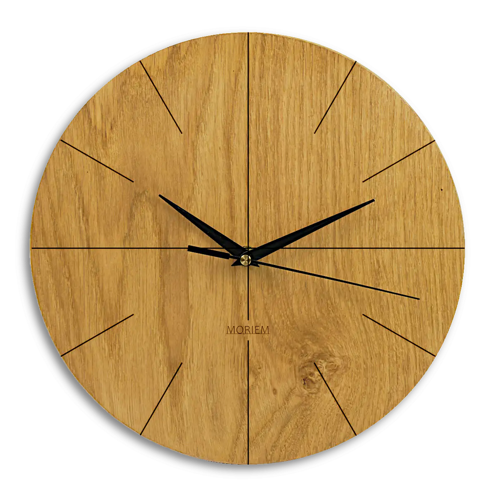 Wanduhr lautlos modern aus Holz 30 cm