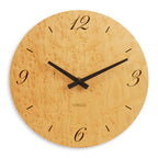 MORIEM - Ausgefallene Wanduhr Holz - 30 cm Wanduhr  - Vogelaugen Ahorn