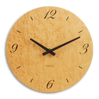 MORIEM - Ausgefallene Wanduhr Holz - 30 cm Wanduhr  - Vogelaugen Ahorn