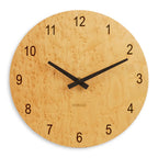 Wanduhr Hingucker Küche - 30 cm Wanduhr aus Holz - Vogelaugen Ahorn