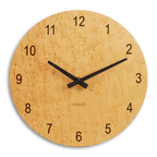 Wanduhr Hingucker Küche - 30 cm Wanduhr aus Holz - Vogelaugen Ahorn